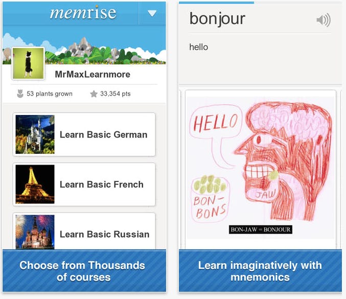Memrise language
